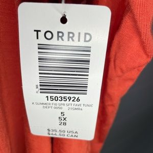 Brand new Torrid orange shirt